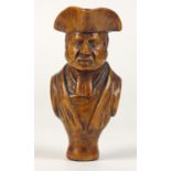 Antique Carved Fruitwood Bust Dr John Keate 1845