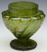 Art Nouveau Art Glass Vase, Kralik, Pallme Konig C.1900