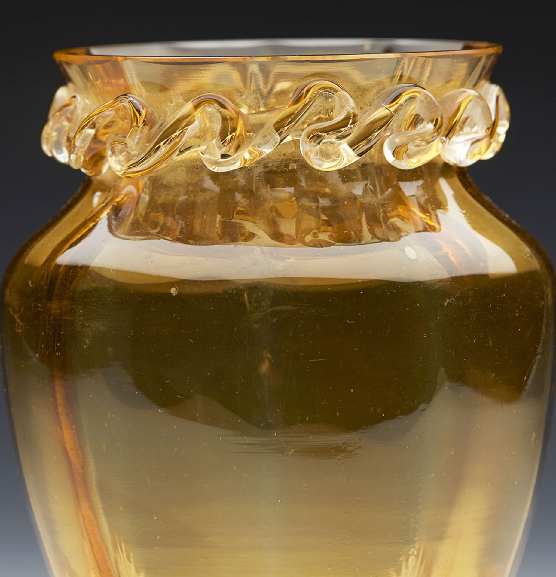 Antique English Urn Shaped Amber Glass Vase C.1885 - Image 2 of 7