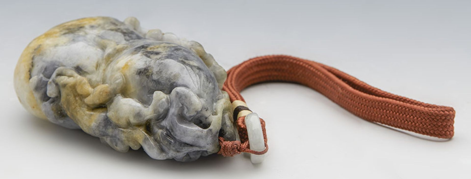 Vintage Chinese Corded Hardstone Boulder With Kylin 20Th C. - Image 6 of 10