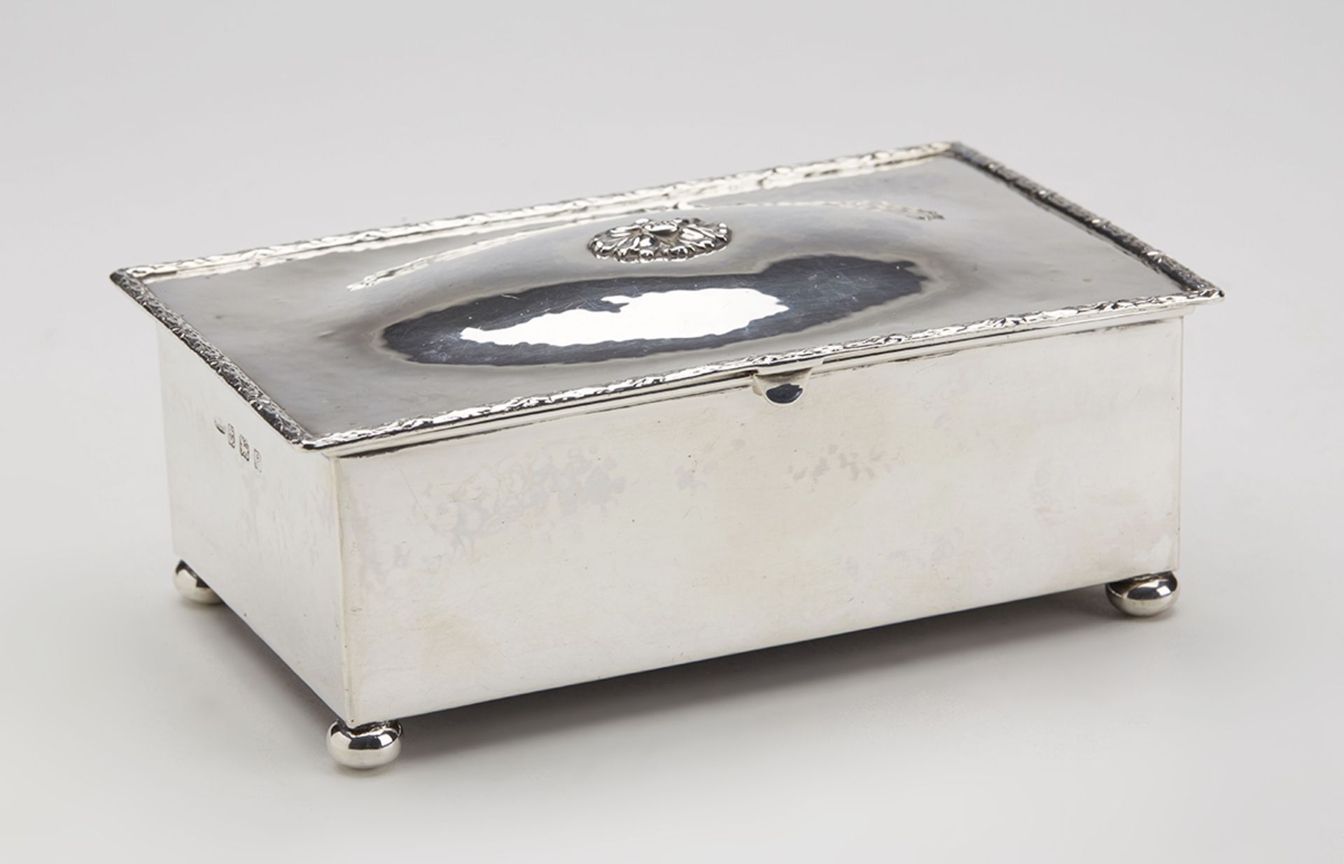 Arts & Crafts Silver Cigarette Box By Ae Jones 1939