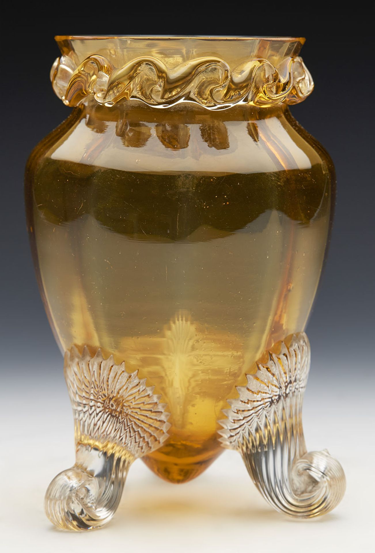 Antique English Urn Shaped Amber Glass Vase C.1885 - Image 7 of 7