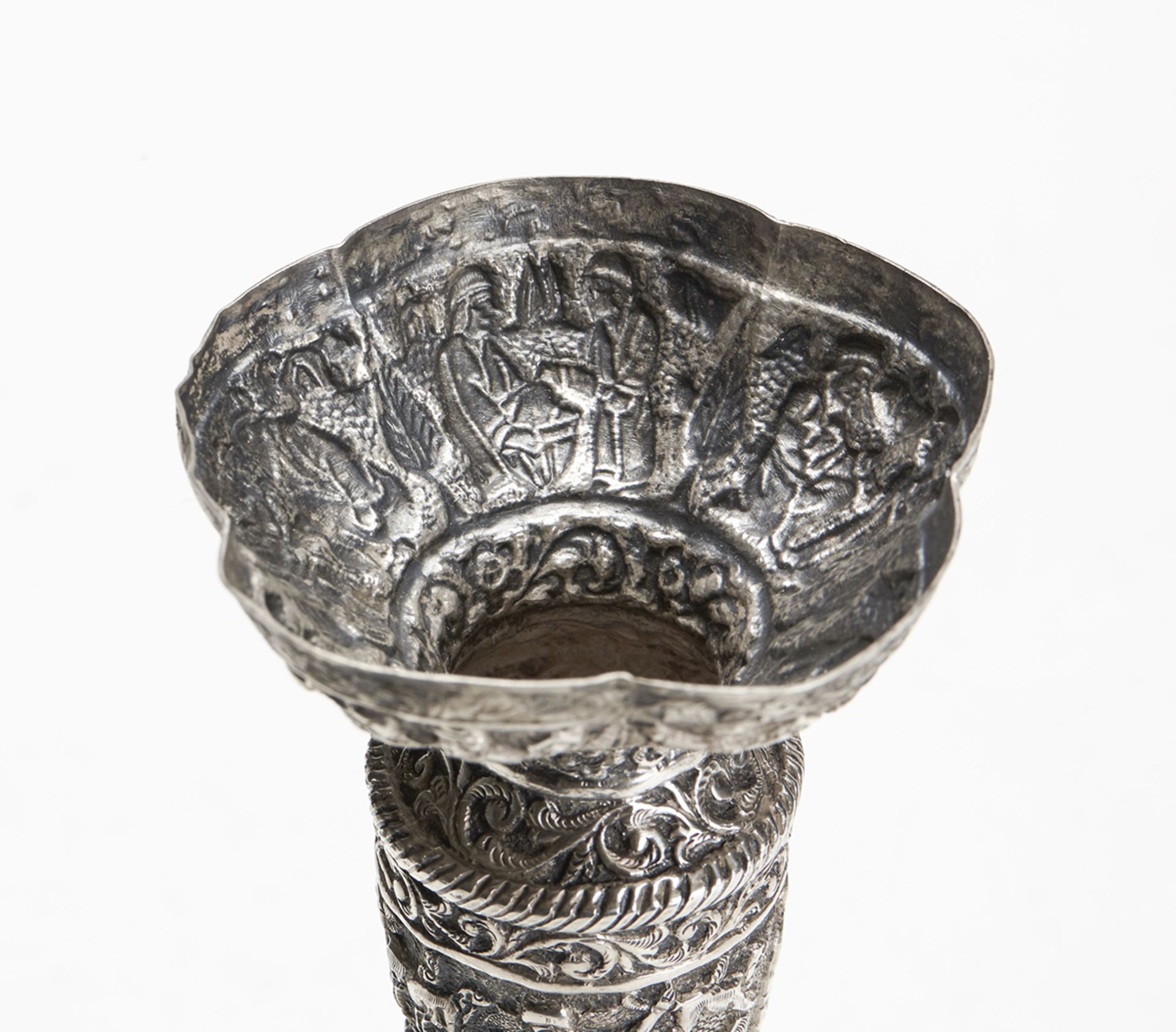 Antique Indian/Asian Silver Figural Vase 19Th C. - Image 7 of 8