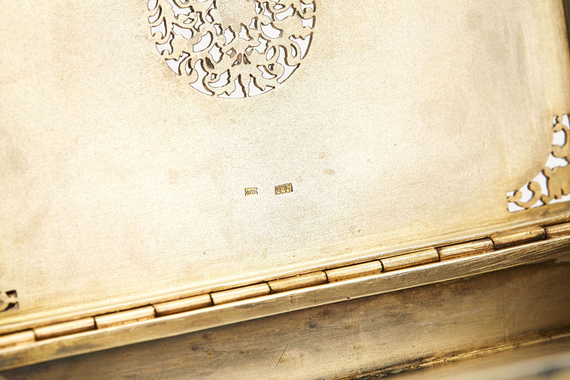 Austrian Guilloche Enamel Floral Pierced Silver Box C.1920 - Image 10 of 10