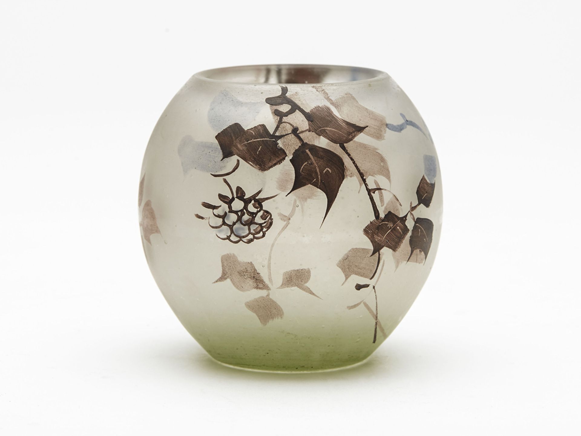Jean-Simon Paynaud Fruiting Stem Etched Glass Vase C.1910 - Image 2 of 8
