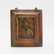 Antique Wooden Framed Portrait Gladstone? 19Th C.