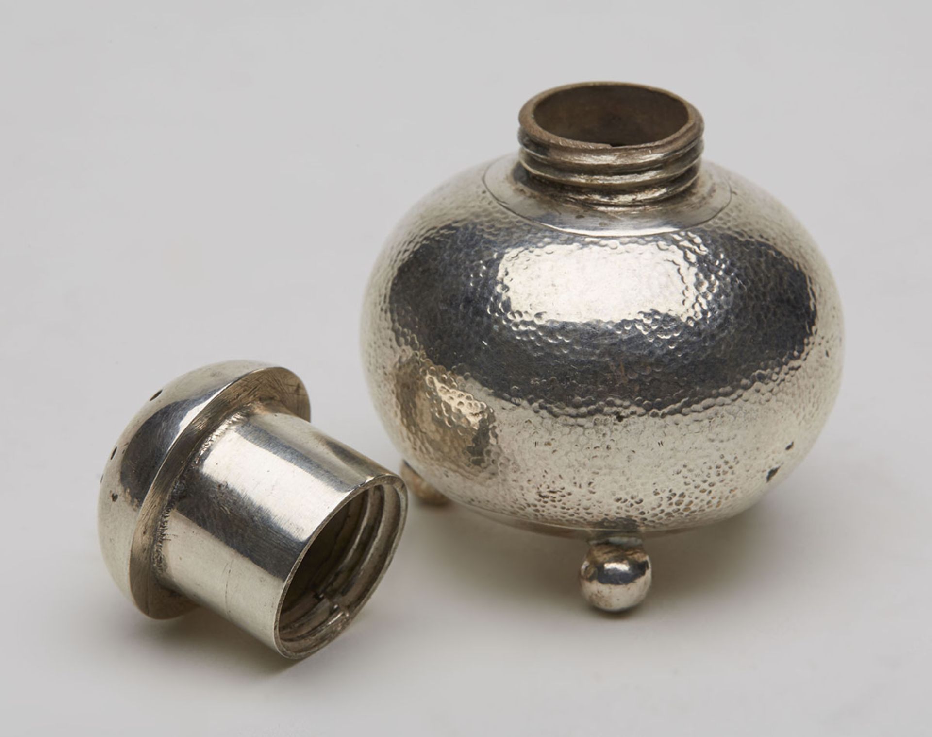 Antique Chinese Three Part Silver Cruet By Zee Sung C.1910 - Image 9 of 10
