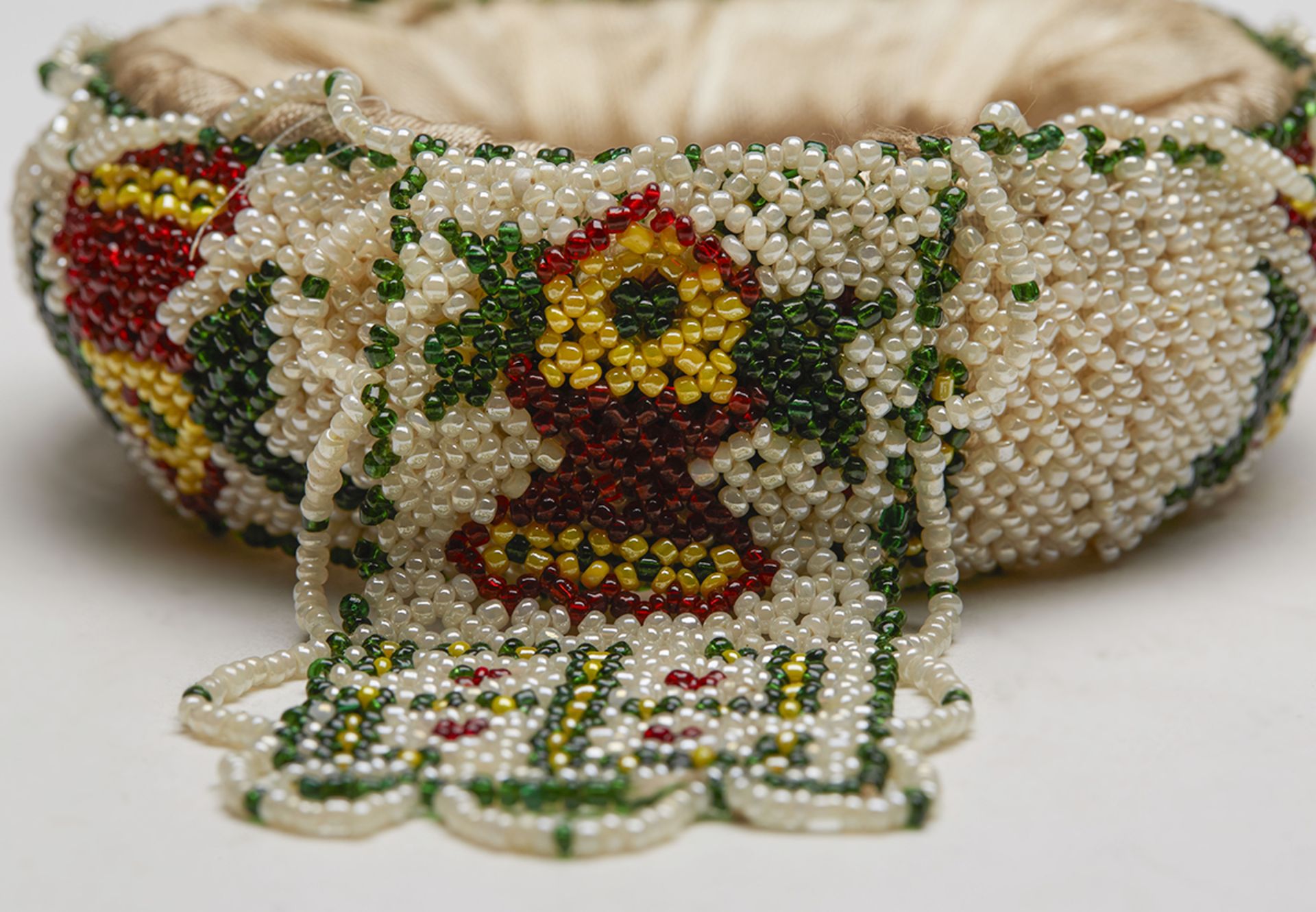 American Native Beaded Head Pot Support Early 20Th C. - Image 3 of 7