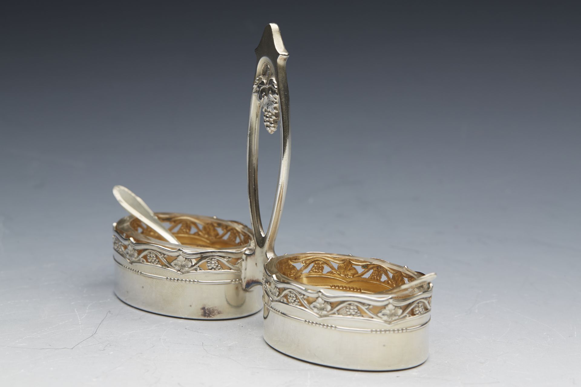 Secessionist German Wmf Twin Handled Silver Plated Salt C.1905 - Image 3 of 12