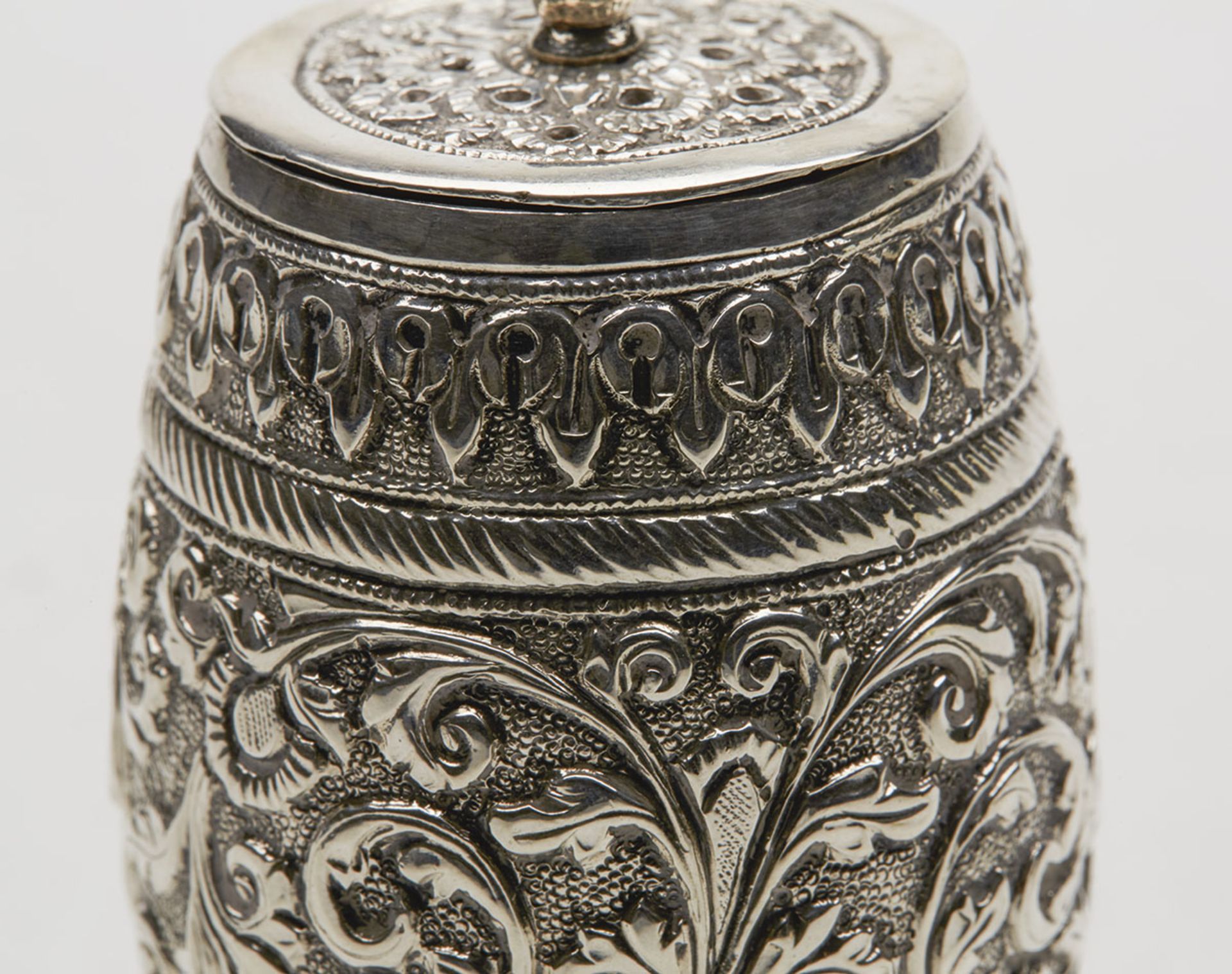 Antique Liberty & Co Cased Indian Silver Pepperette C.1900 - Image 6 of 10