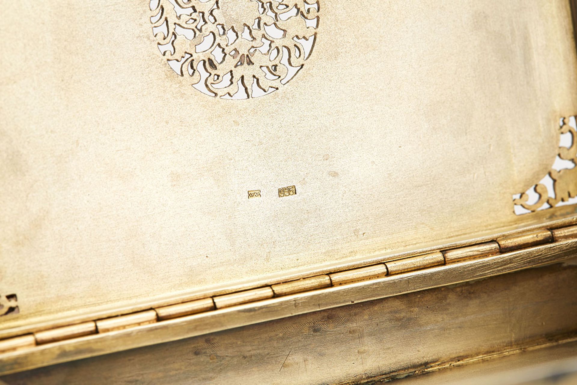 Austrian Guilloche Enamel Floral Pierced Silver Box C.1920 - Image 9 of 10