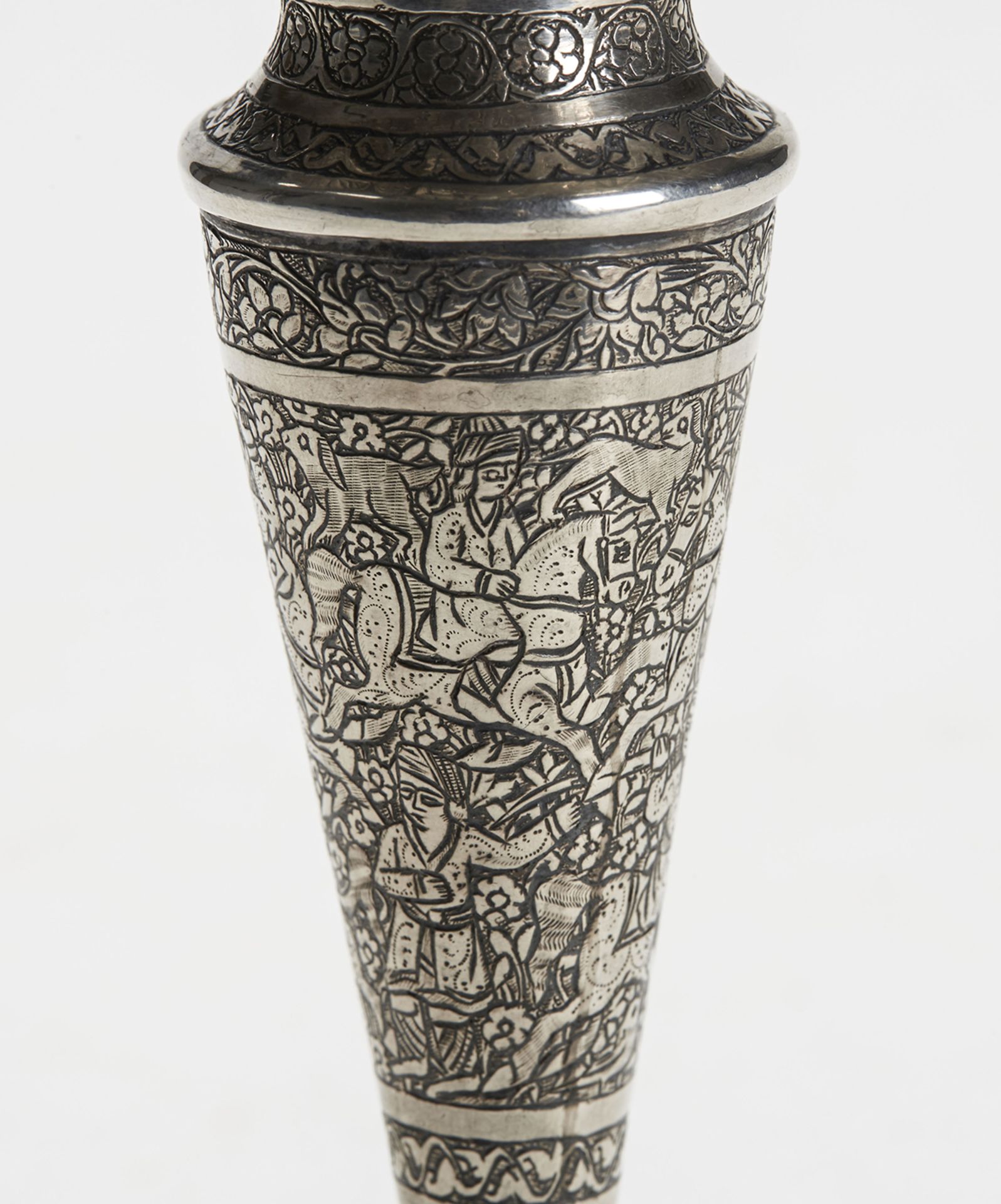 Antique Indian/Asian Silver Figural Vase 19Th C. - Image 5 of 9