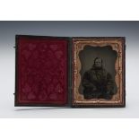 Antique Cased Ambrotype Potrait Of A Cossack C.1860