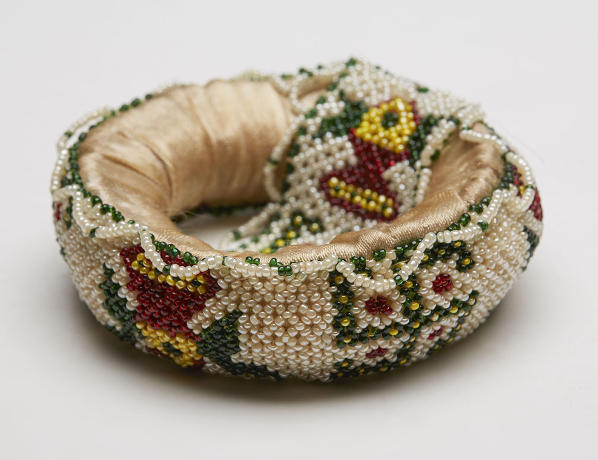 American Native Beaded Head Pot Support Early 20Th C. - Image 2 of 7