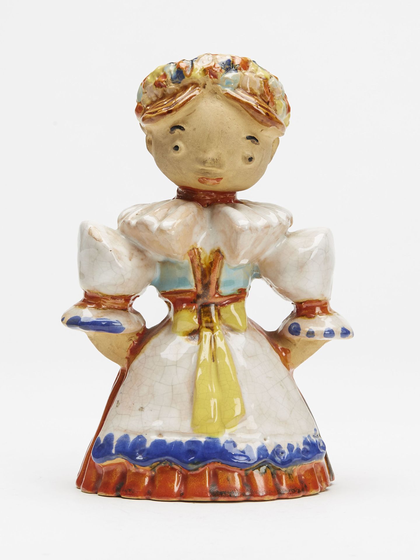 Austrian Art Deco Wiener Werkstatte Pottery Girl Figure