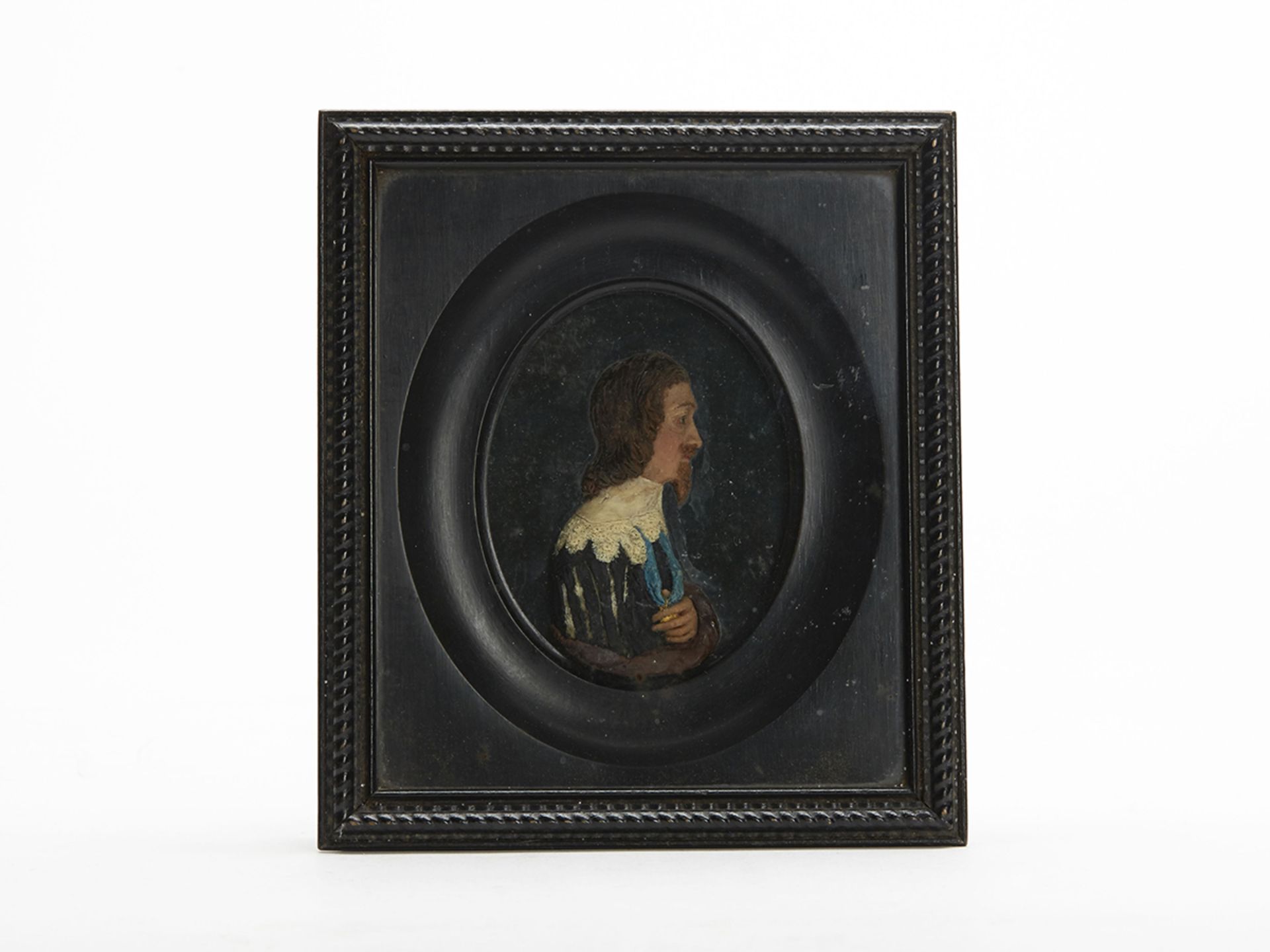 Antique Framed Charles I Coloured Wax Profile 18/19Th C. - Image 2 of 5