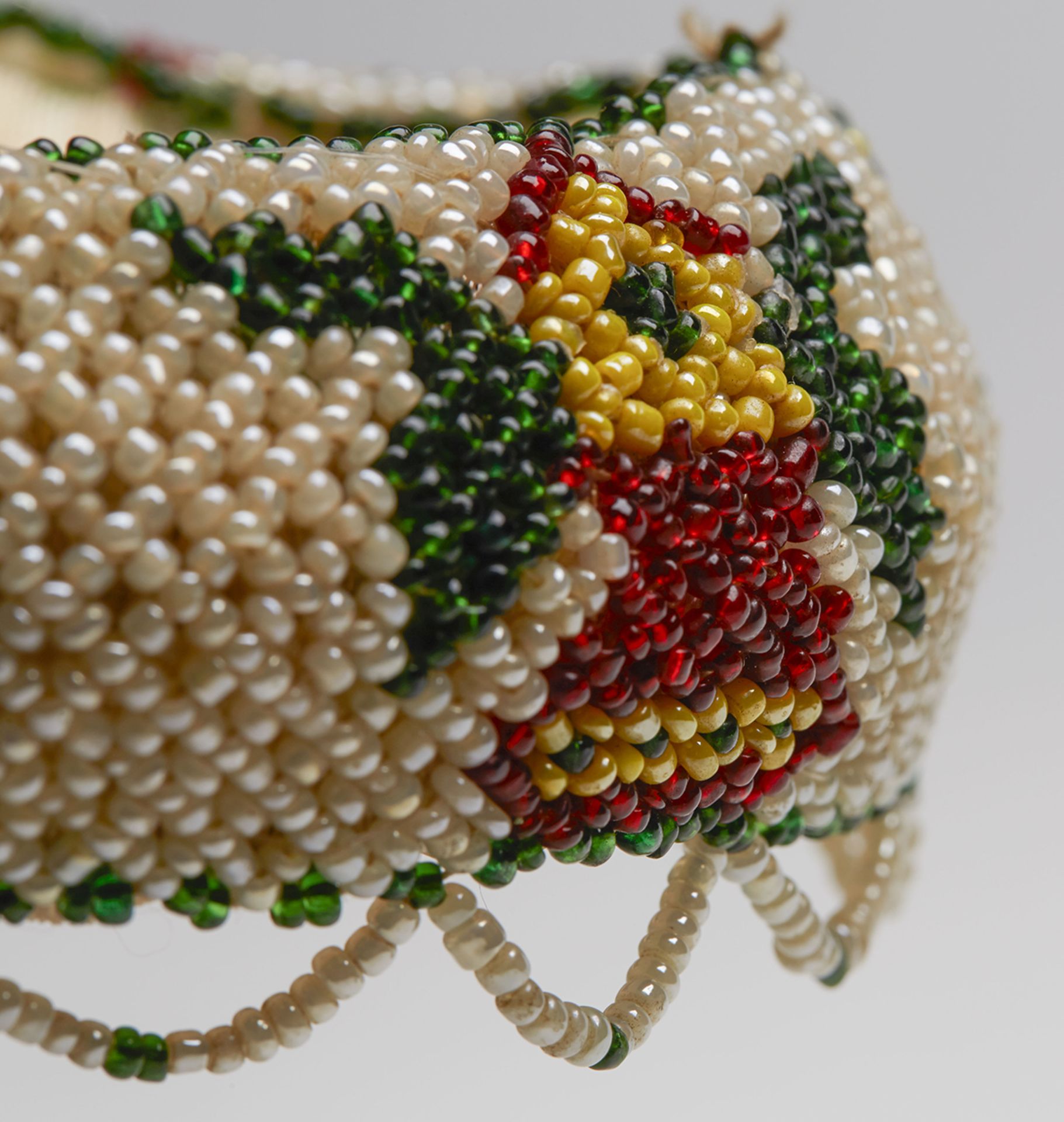 American Native Beaded Head Pot Support Early 20Th C. - Image 7 of 7