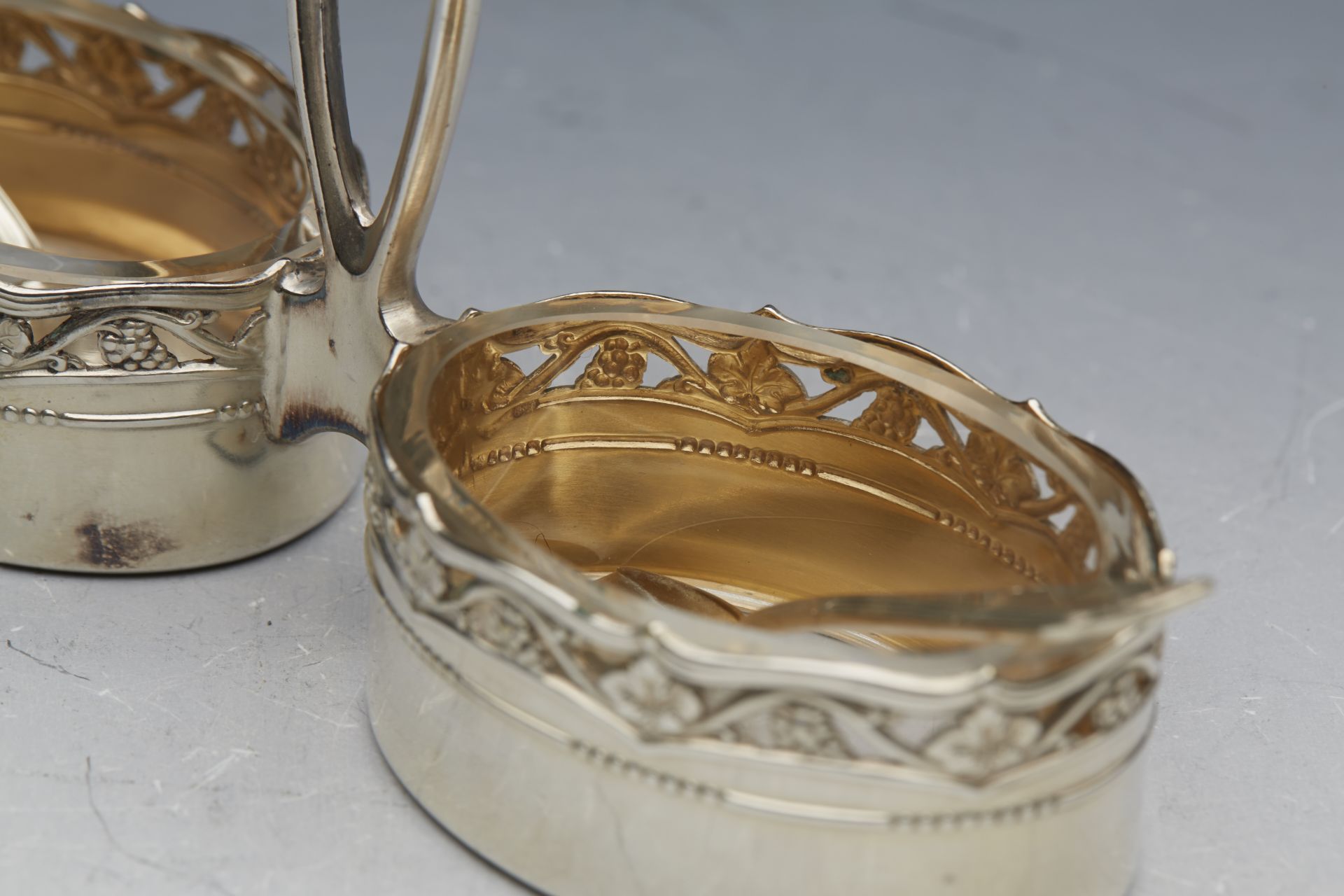 Secessionist German Wmf Twin Handled Silver Plated Salt C.1905 - Image 4 of 12