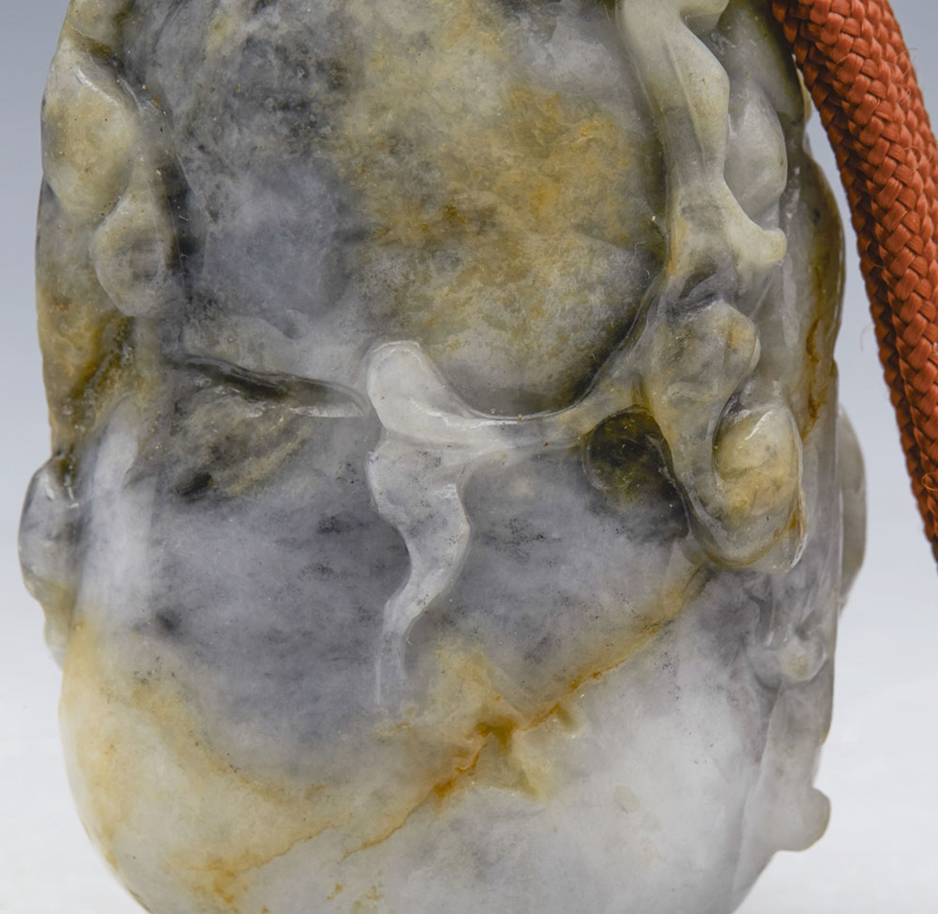 Vintage Chinese Corded Hardstone Boulder With Kylin 20Th C. - Image 5 of 10