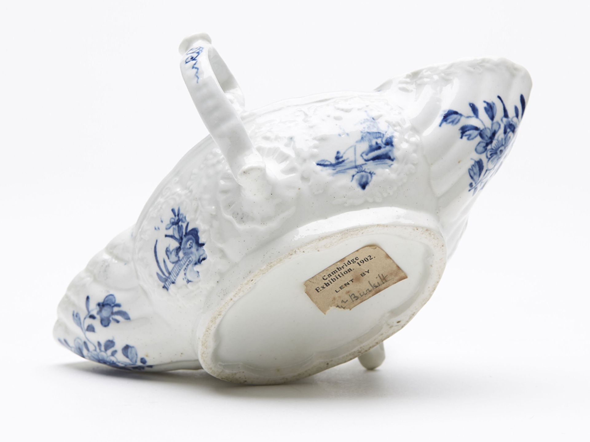 Pair Worcester Blue & White Sauce Boats C.1760 - Image 9 of 11