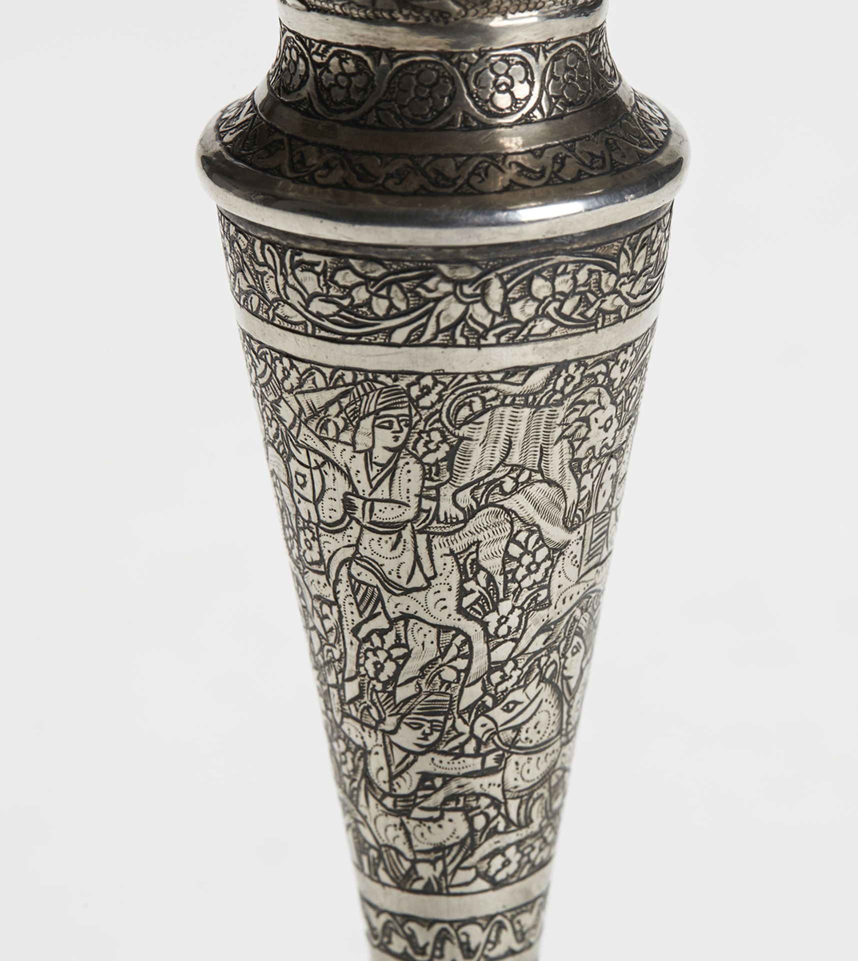 Antique Indian/Asian Silver Figural Vase 19Th C. - Image 3 of 9