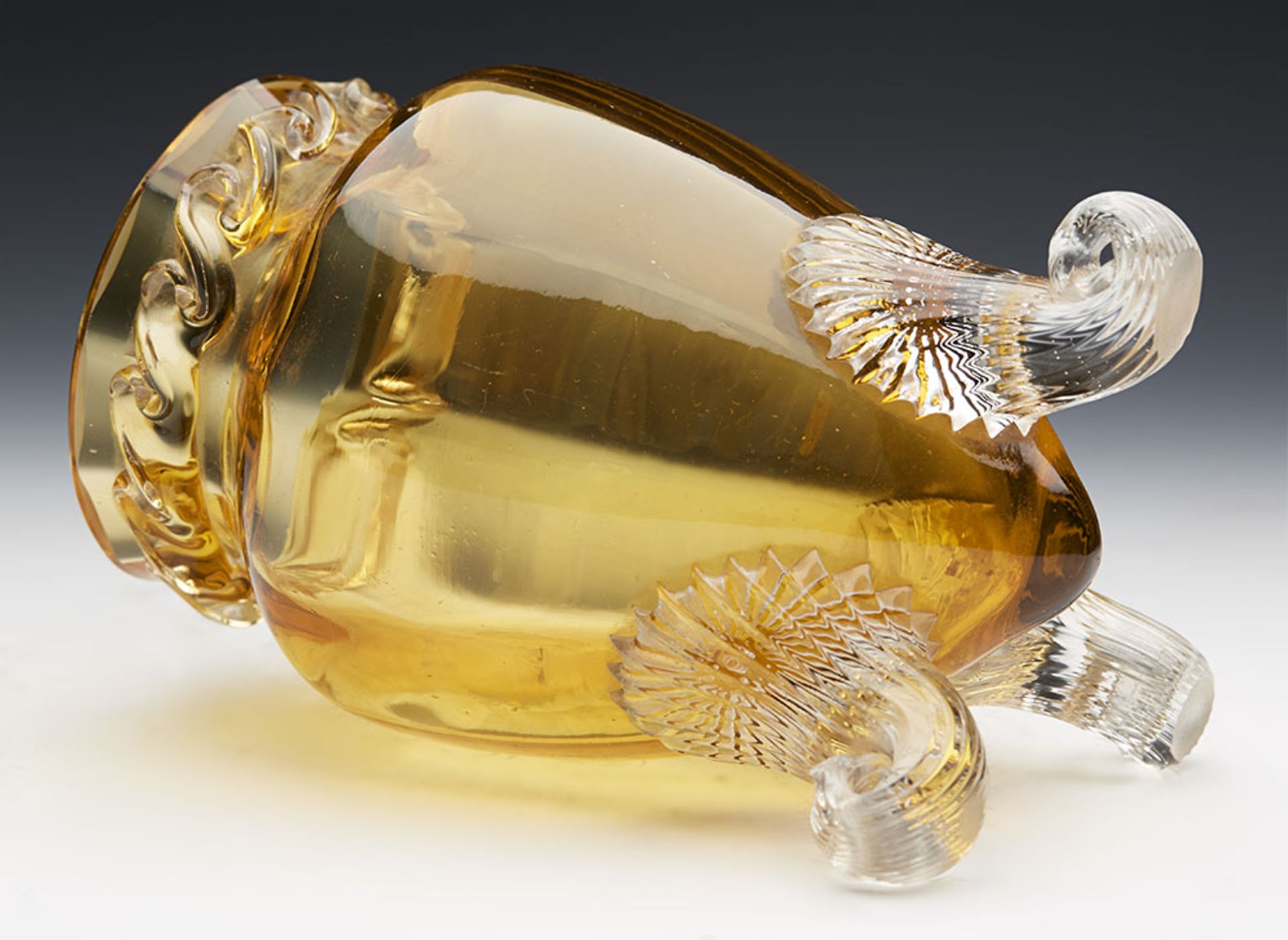 Antique English Urn Shaped Amber Glass Vase C.1885 - Image 6 of 7