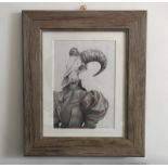 Artist: The Lone Potato - Until death do us part - lady - framed original