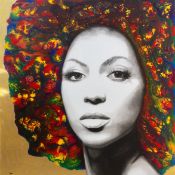 Artist: Kris Cieslak - Queen B - acrylic on canvas