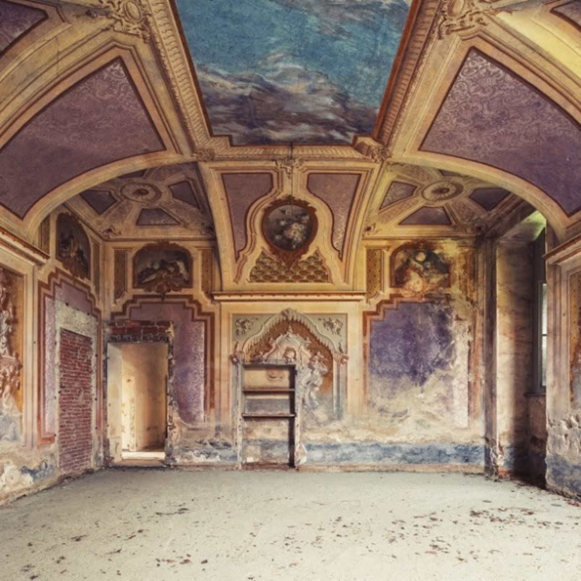 Artist: Gina Soden - Ghost town Abandoned 17th Church in Italy.