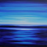 Artist: Julia Everett "Blue on Blue" is an ethereal abstract seascape