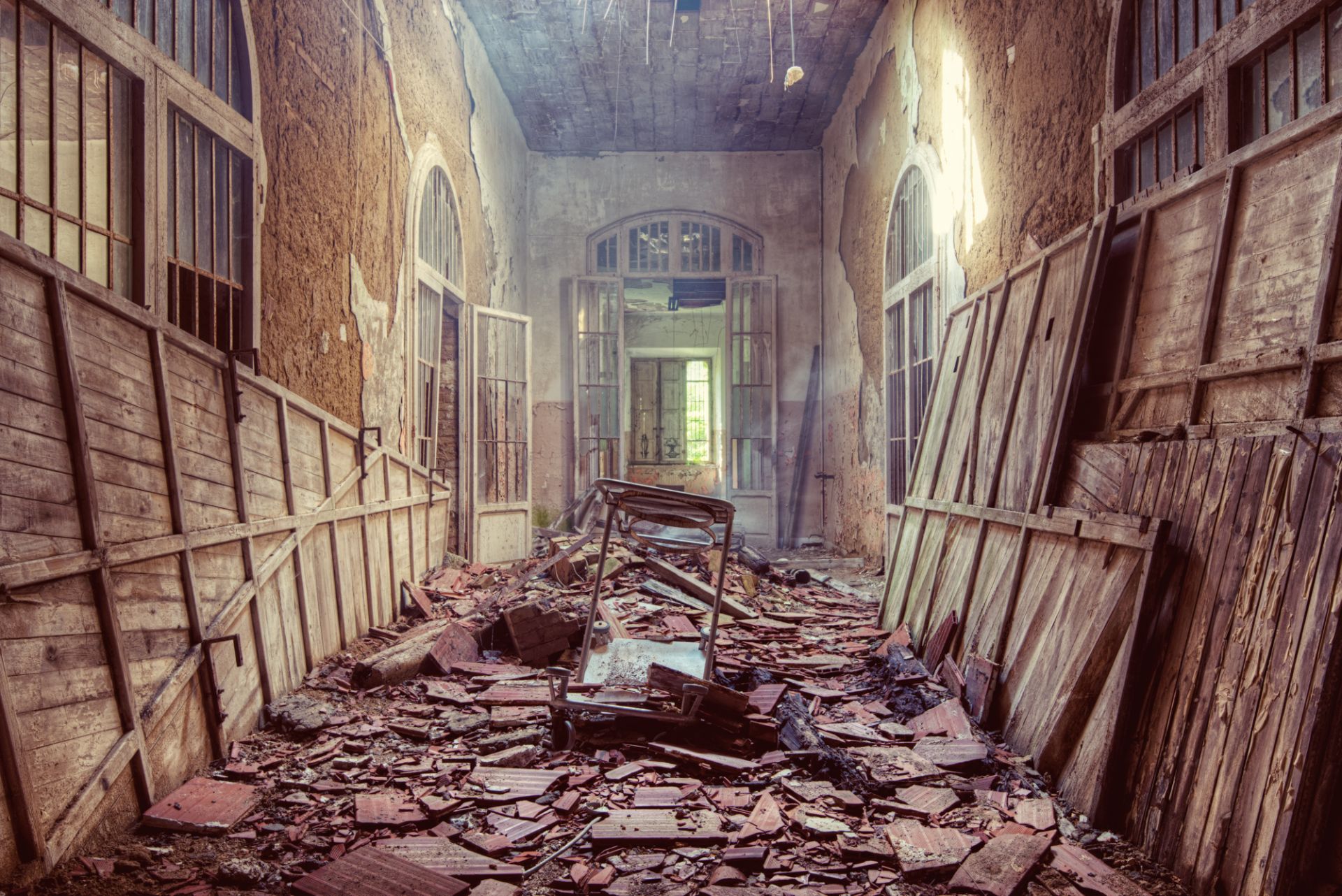 Artist: Gina Soden - Manicomio - From the corridor of an abandoned asylum in Italy.