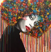 Artist: Kris Cieslak - Yaya DaCosta acrylic on canvas