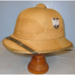 WW2 Era Nazi German DAK Africa Corps (Deutsches Afrikakorps) Double Decal Tropical Helmet.