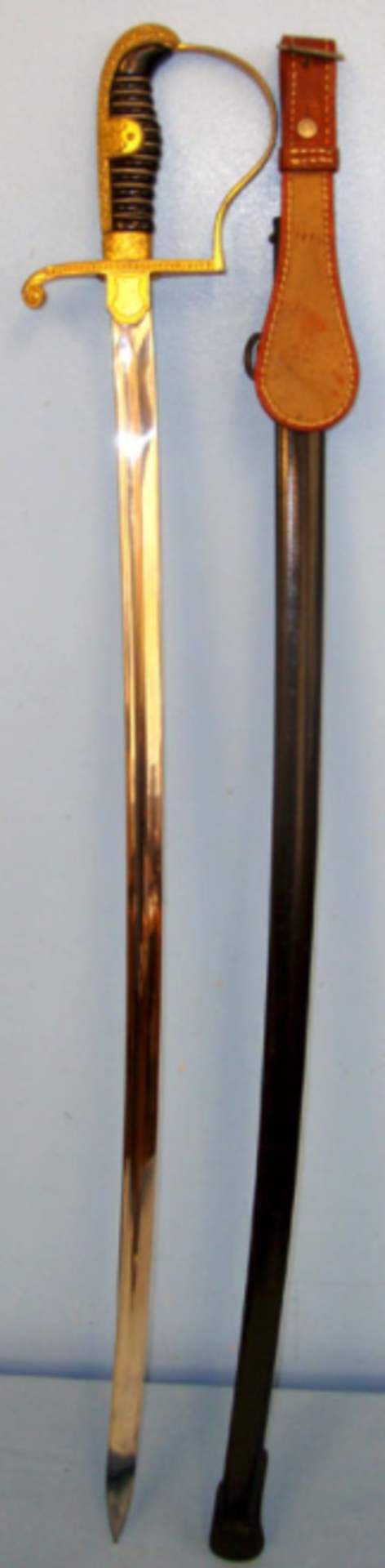 MINT, WW2 Nazi German Officers Sword By E. Pack & Sohne Solingen And Scabbard - Image 3 of 3