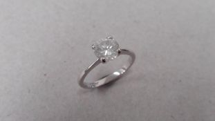 1.18ct diamond solitaire ring set in 18ct white gold.G/H colour and si3 clarity. 4 claw setting,