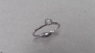 0.20ct diamond solitaire ring. Brilliant cut diamond. H/I colour and si2 clarity. 4 claw setting