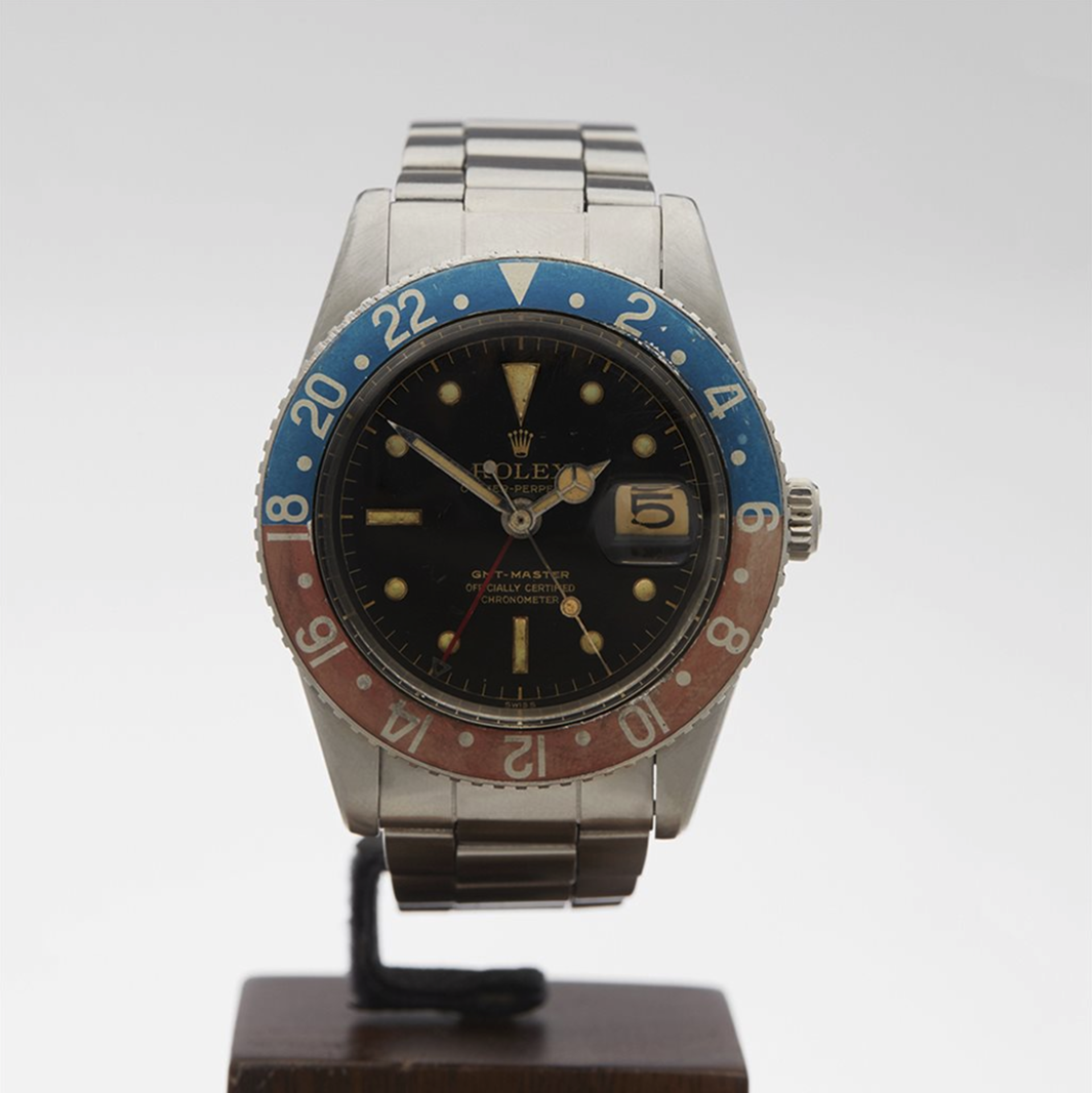 1958 Rolex GMT-Master Pepsi Gloss Gilt 38mm Stainless Steel 6542 - Image 7 of 9