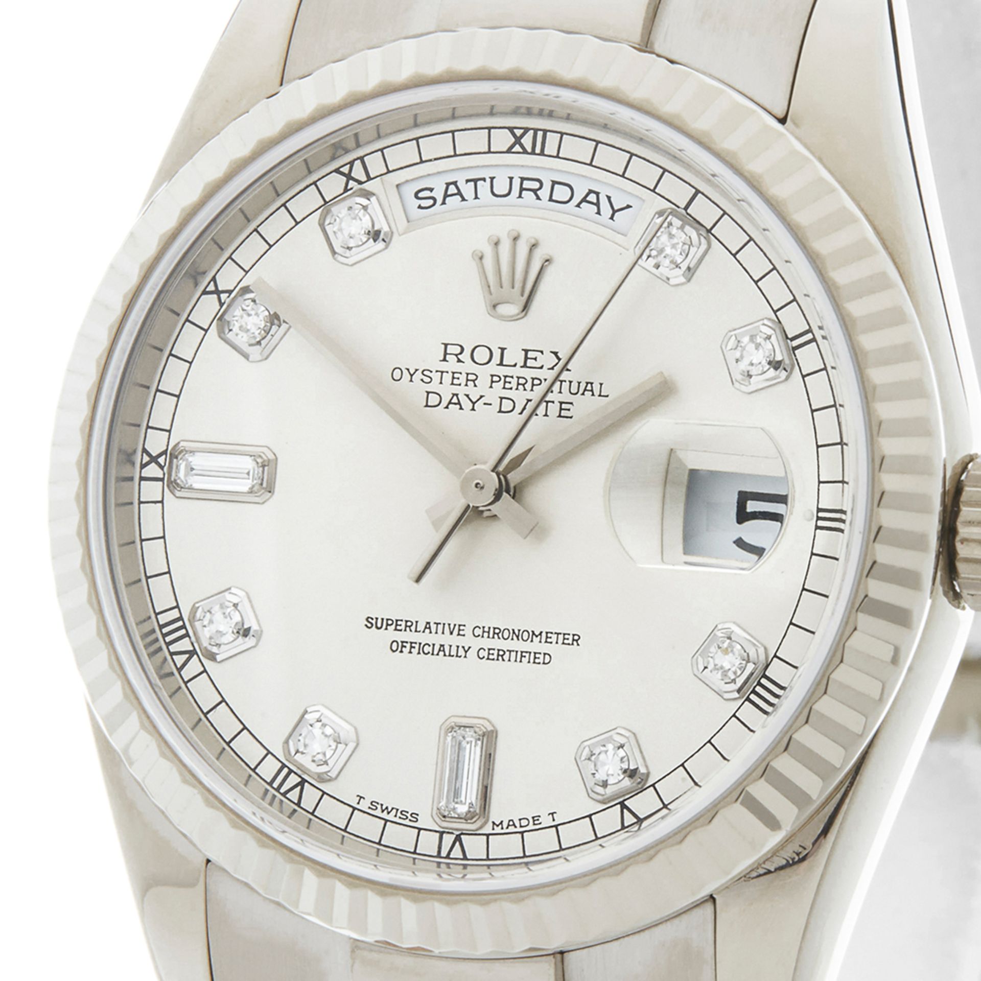 Rolex Day-Date 36mm 18k White Gold 118239