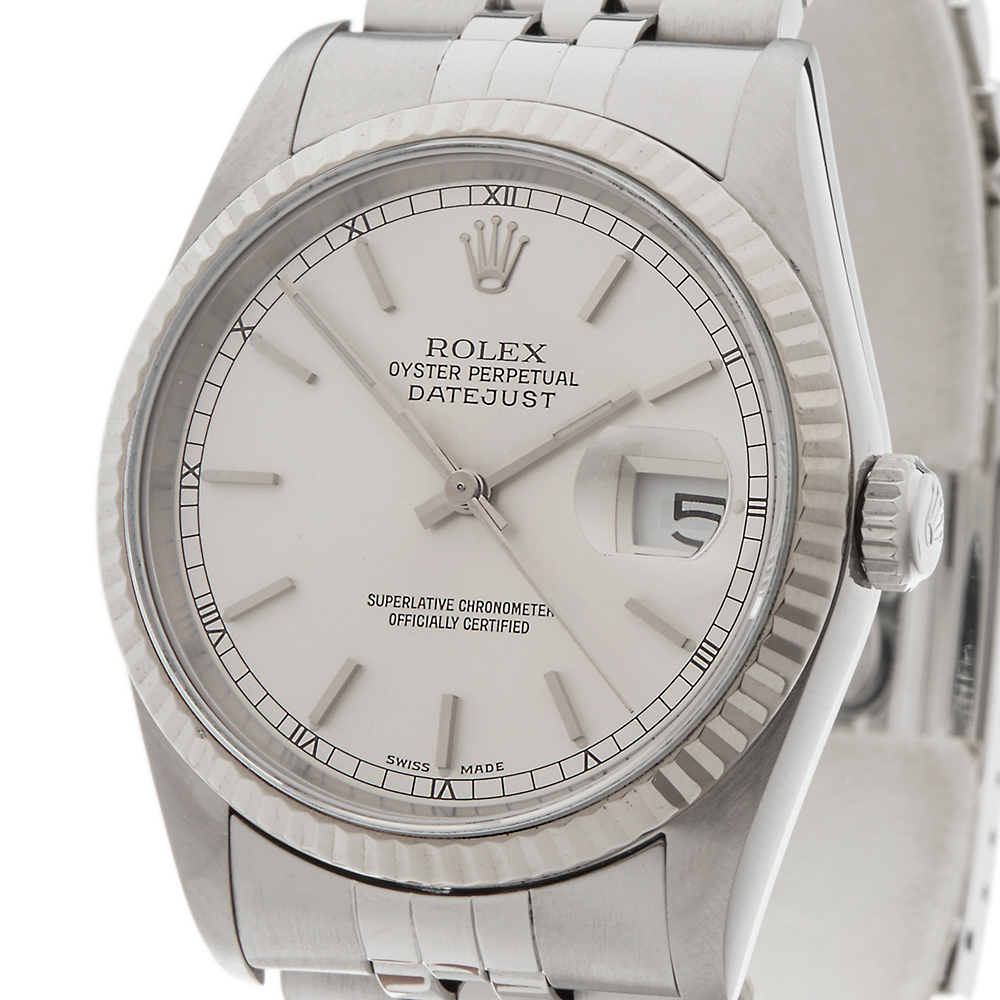 Rolex Datejust 36mm Stainless steel & 18k white gold 16234