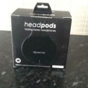 2 x Pairs of Brand New Boom Pods Head pods fold-able soft touch headphones