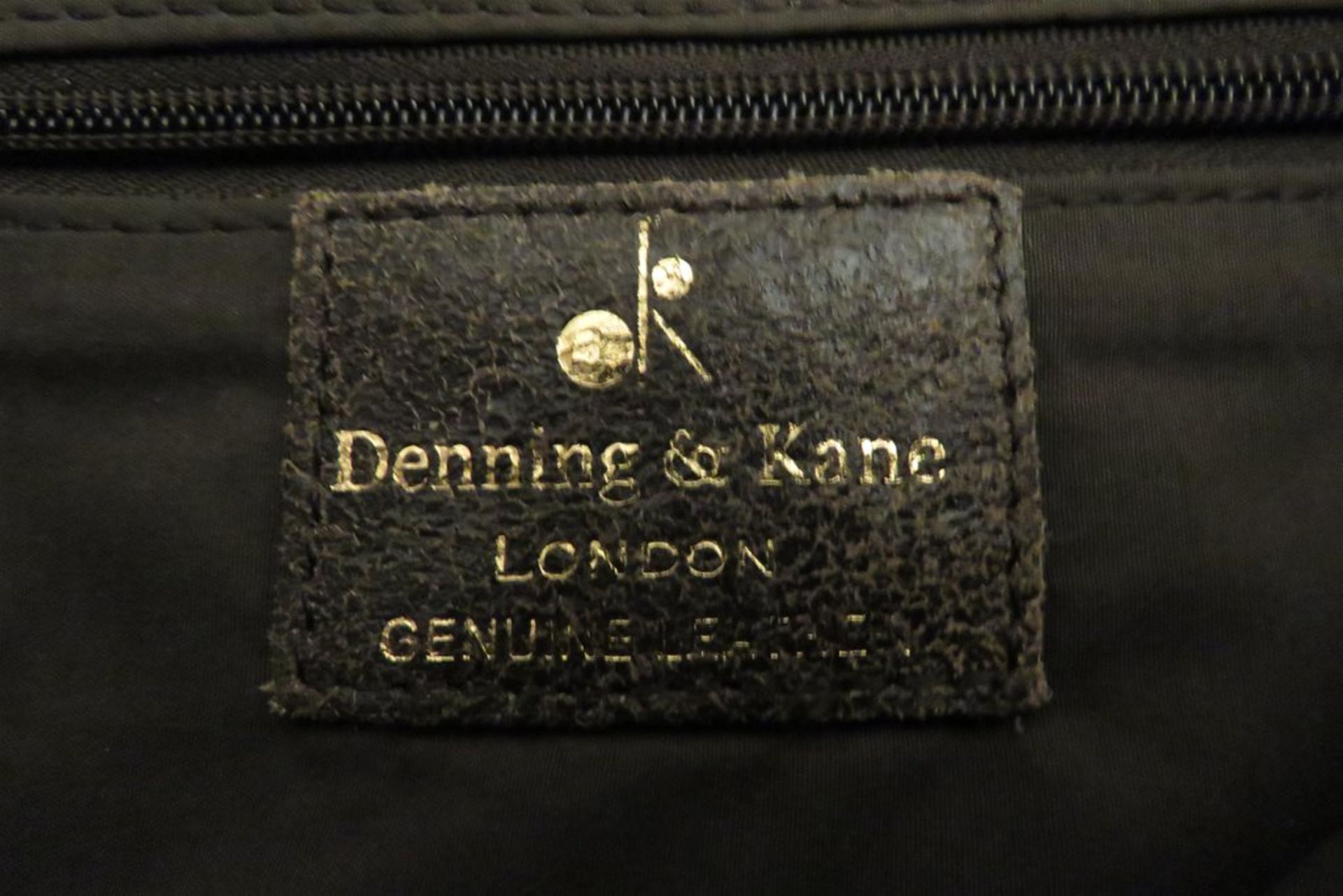 Denning & Kane - Genuine Distressed Brown Leather Satchel Bag - Image 2 of 2