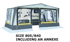 Eurovent ""Taille E"" Caravan Awning and Annexe 805/840cm