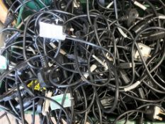 Approx 150x Power Cables Kettle, Clover Leaf and Others - Majority 3 Pin