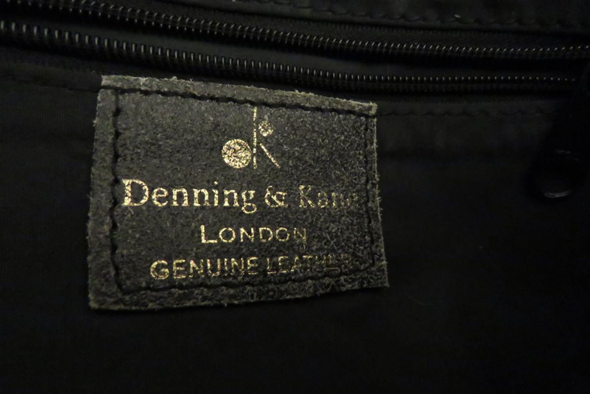 Denning & Kane Genuine Distressed Leather Satchel Bag In Metal Gun Grey - Image 2 of 2