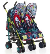 Cosatto Twin Push Chair. Supa Dupa Cuddel Monstter 2. From Birth-15kg per child. No vat on