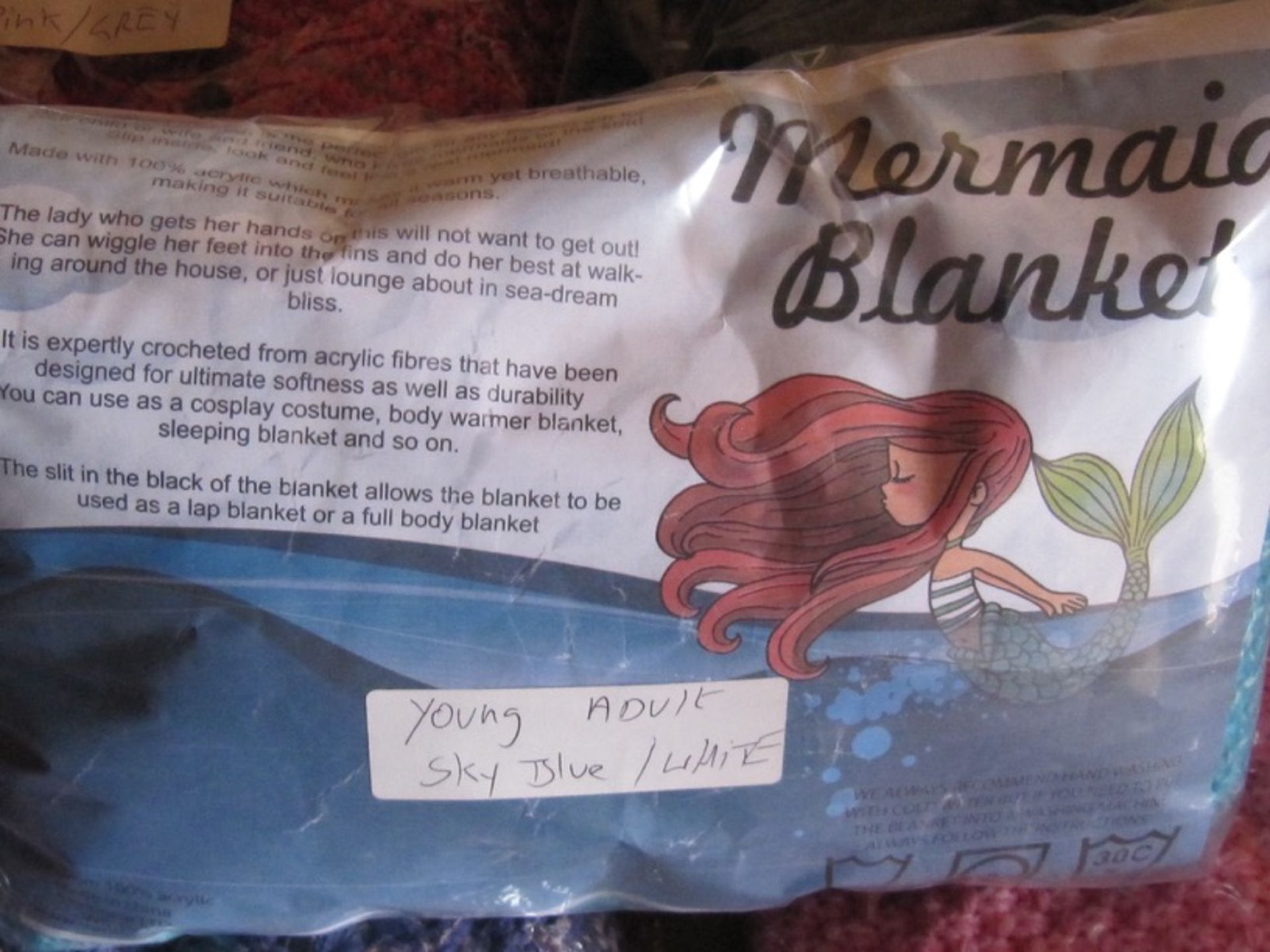 7 x Mermaid Blankets. No vat on Hammer. Shipping available. - Image 2 of 4