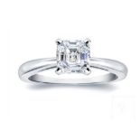 A Solitaire Asscher Cut Diamond Ring