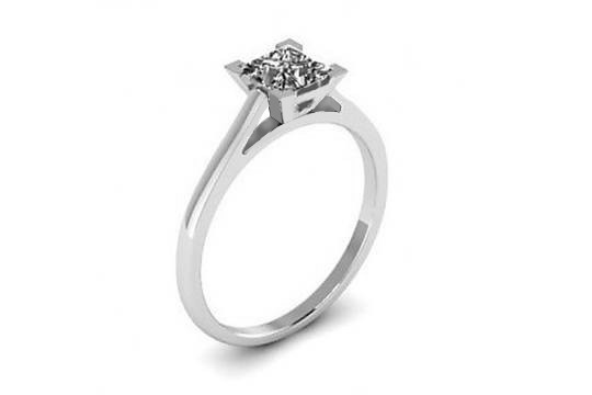 A New 0.51 carat Princess cut Solitaire