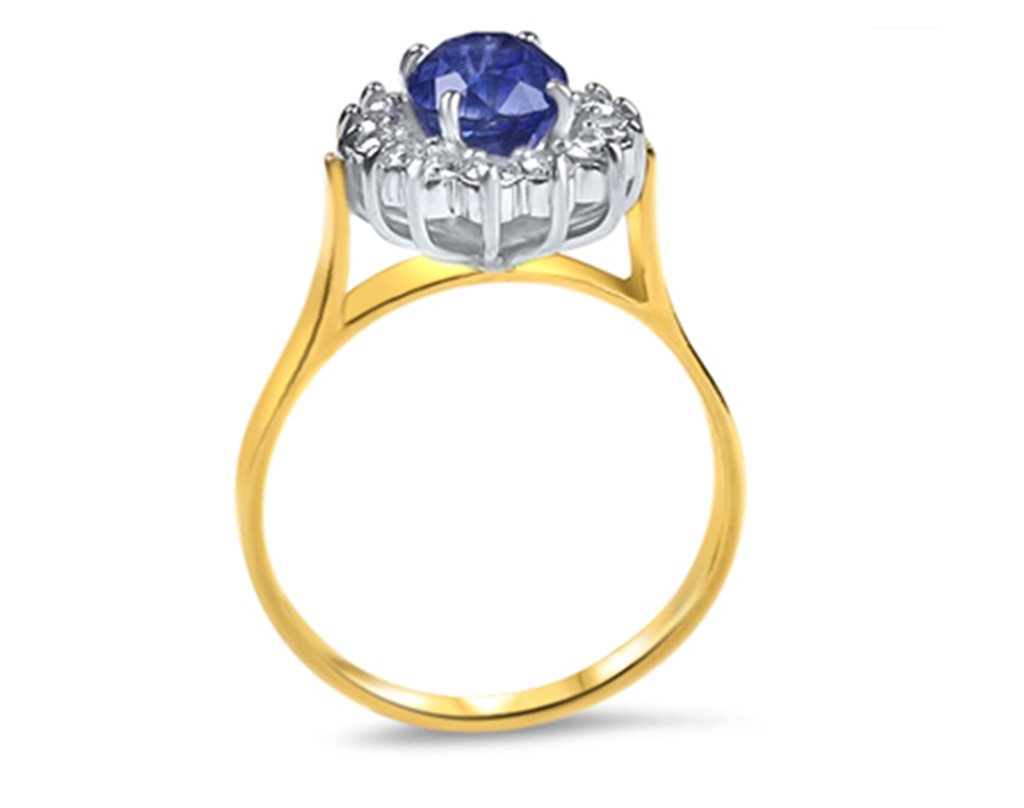 Sapphire and Diamond Cluster - Image 2 of 2