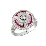 Art Deco Style Target Ring